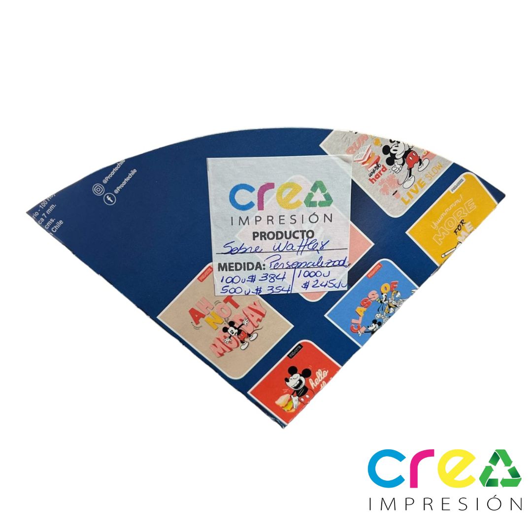 Sobre para Waffles/Hamburguesas 100 unidades