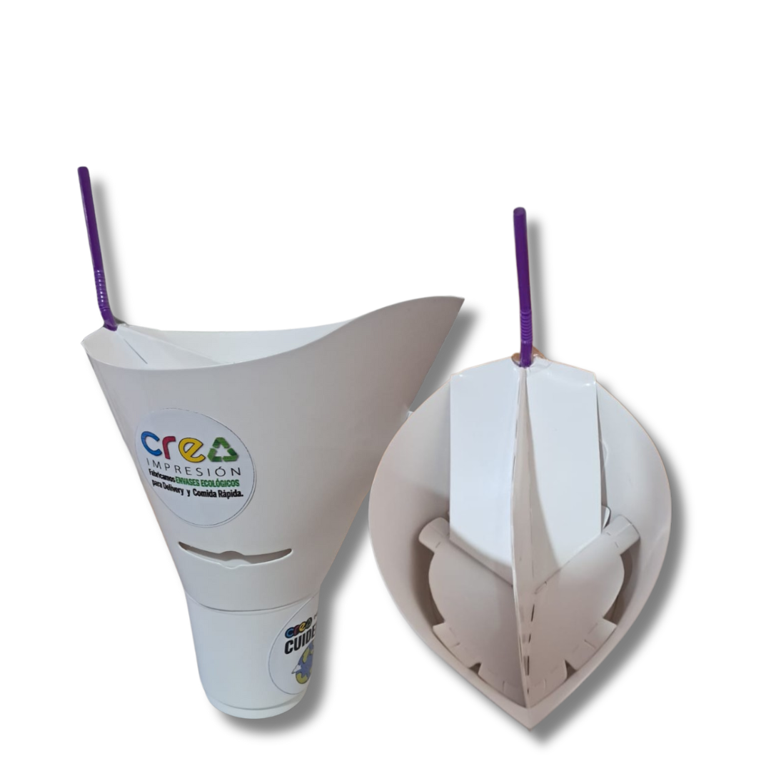 Cono Doble Porta Vaso 100 unidades