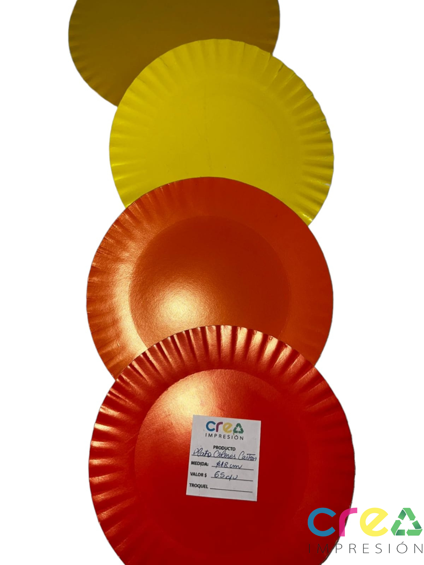 Paquete de Platos de Cartón con 100 Unidades